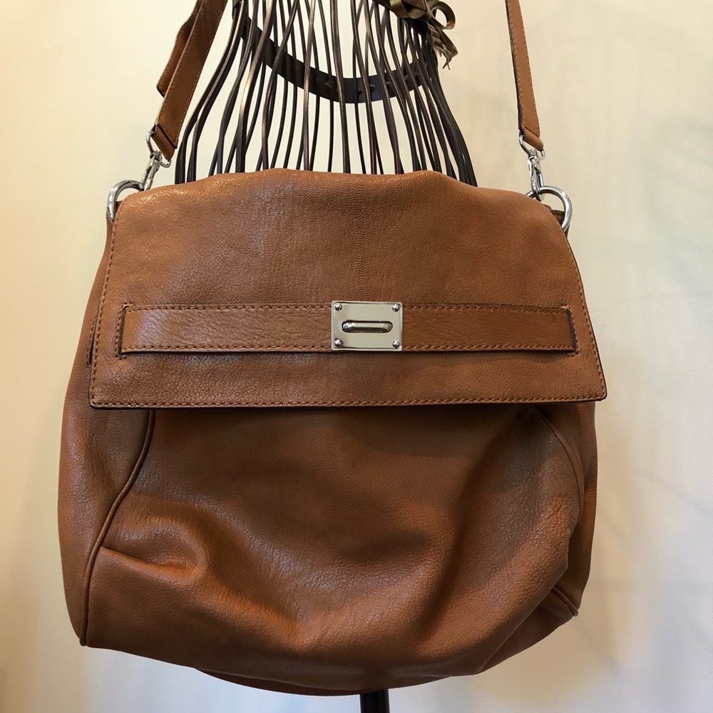 Brown leather Michael Kors laptop bag